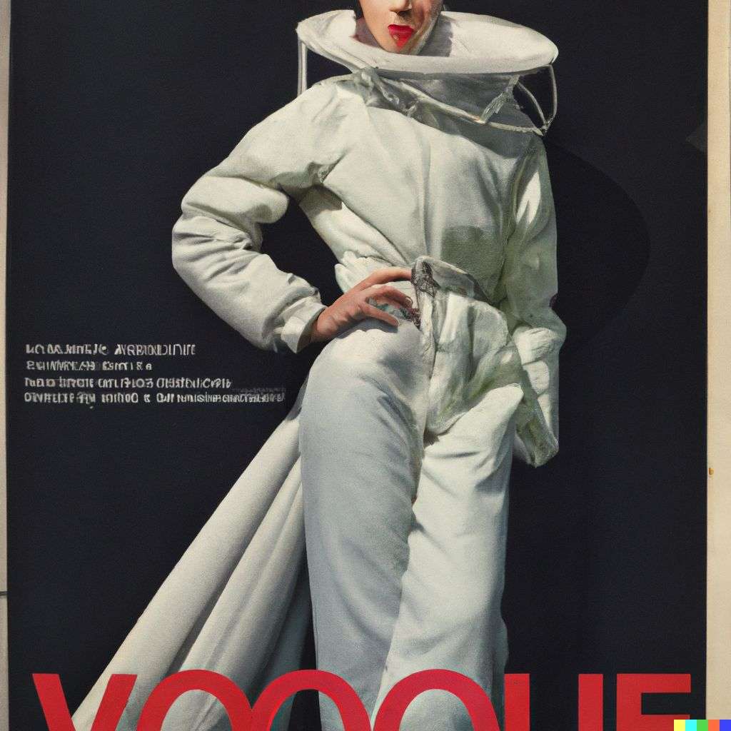 an astronaut, front cover of Vogue, 1950